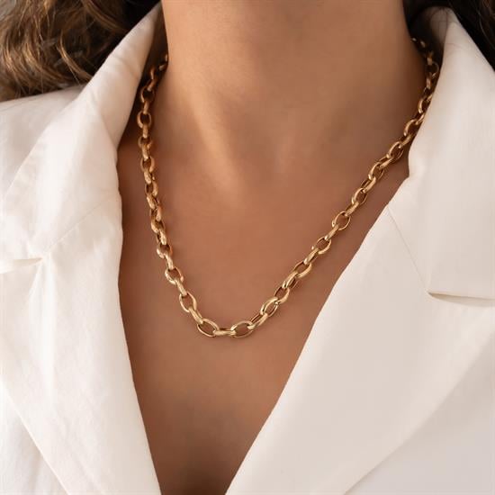 Spor Model 14 Ayar Altın Zincir