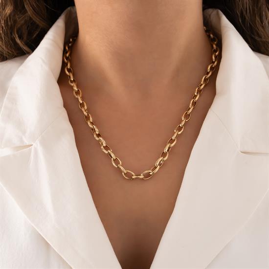 Spor Model 14 Ayar Altın Zincir