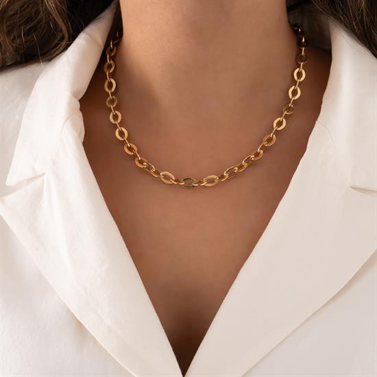 Spor Model 14 Ayar Altın Zincir