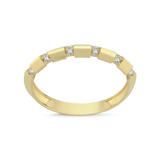 Taşlı Altın Prizma 14 Ayar Yüzük