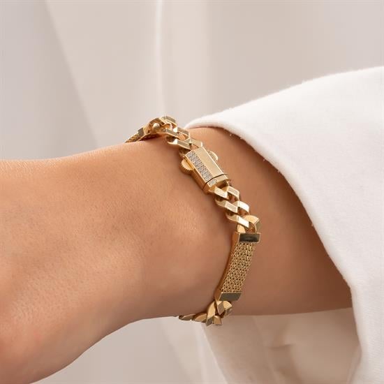 Tasarım 14 Ayar Altın Gurmet Bileklik