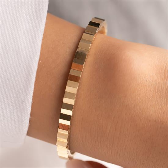 Altın Sıralı 14 Ayar Altın Kelepçe