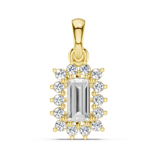 Tasarım Baget 14 Ayar Altın Kolye Ucu