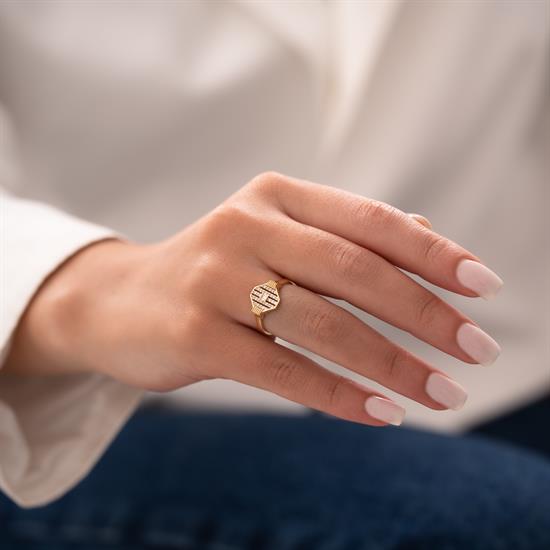 Tasarım Taşlı 14 Ayar Yüzük