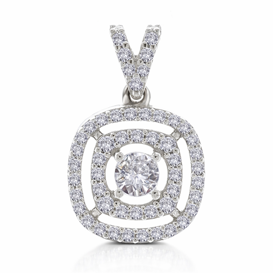 Tasarım Taşlı Baget 14 Ayar Altın Kolye Ucu