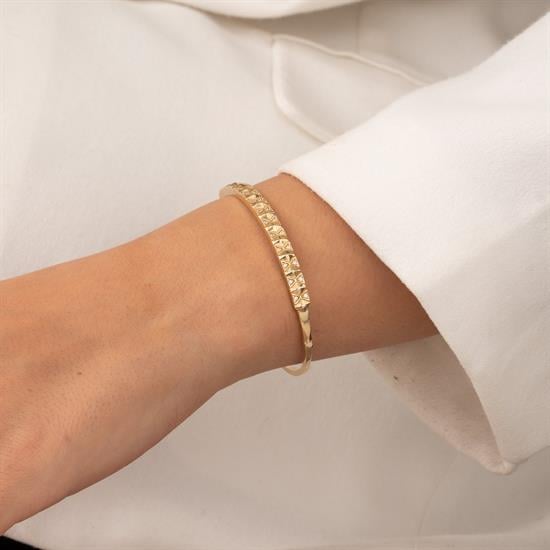 Taşlı 14 Ayar Altın Kelepçe