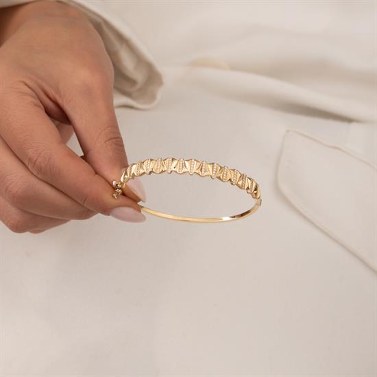 Taşlı 14 Ayar Altın Kelepçe