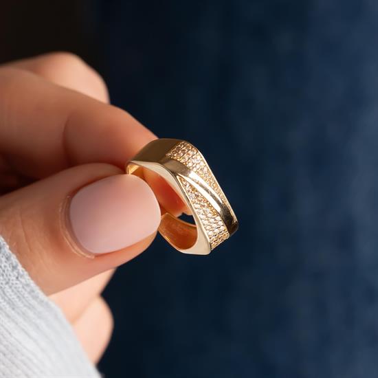 Taşlı 14 Ayar Altın Yüzük