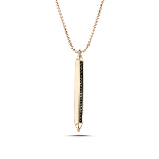 Taşlı 14 Ayar Kolye Ucu