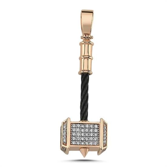 Taşlı 14 Ayar Kolye Ucu