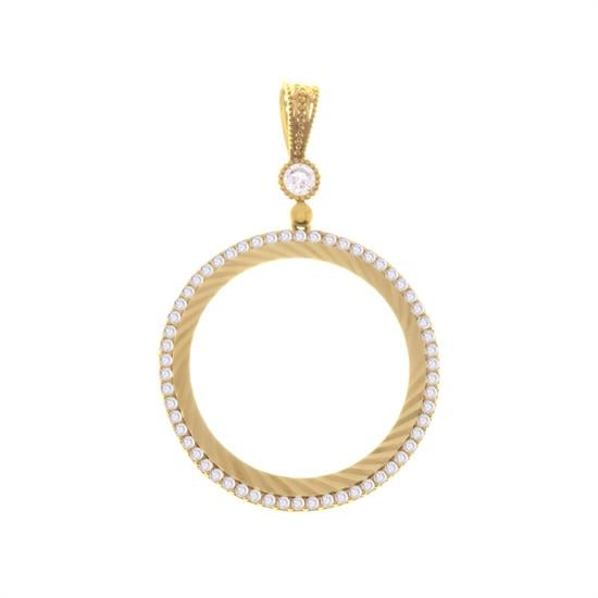 Taşlı Çeyrek Altın Çerçevesi 14 Ayar Altın