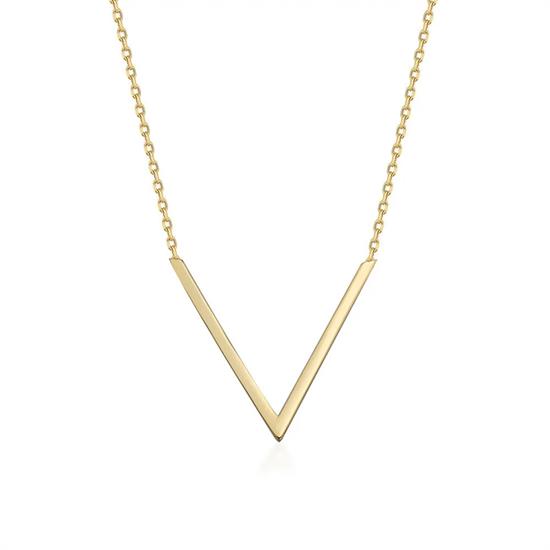 V Model 14 Ayar Altın Kolye