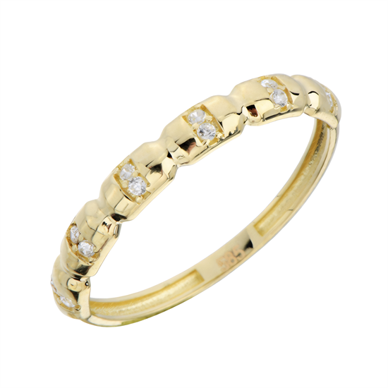 Taşlı Kemik Model 14 Ayar Altın Yüzük