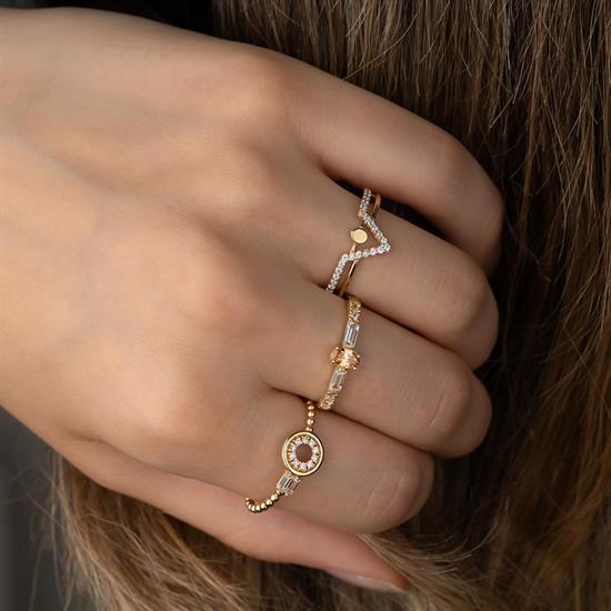 Taşlı Spor 14 Ayar Altın Yüzük