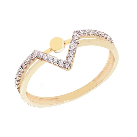 Taşlı Spor 14 Ayar Altın Yüzük