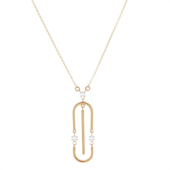 Taşlı Spor Kolye 14 Ayar Altın