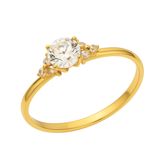 Taşlı Spor Model 14 Ayar Altın Yüzük