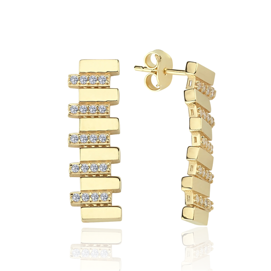 Taşlı Tasarım 14 Ayar Düğün Seti