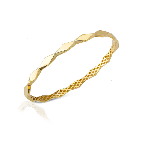 Taşsız Dörtgen 14 Ayar Altın Kelepçe