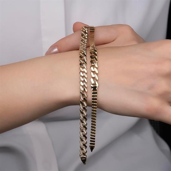 Taşsız Klasik 14 Ayar Altın Bileklik