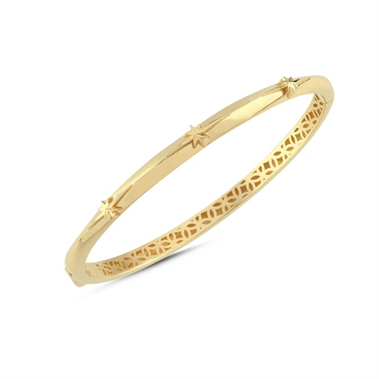 Taşsız Kuzey Yıldızlı 14 Ayar Altın Kelepçe