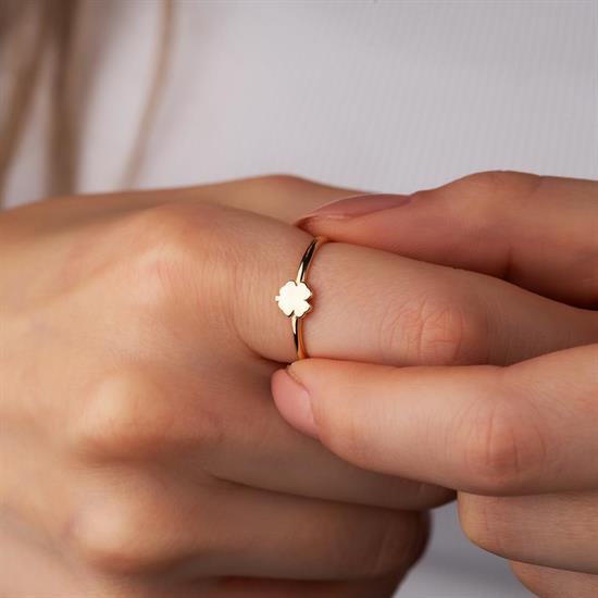 Taşsız Spor Yonca 14 Ayar Yüzük