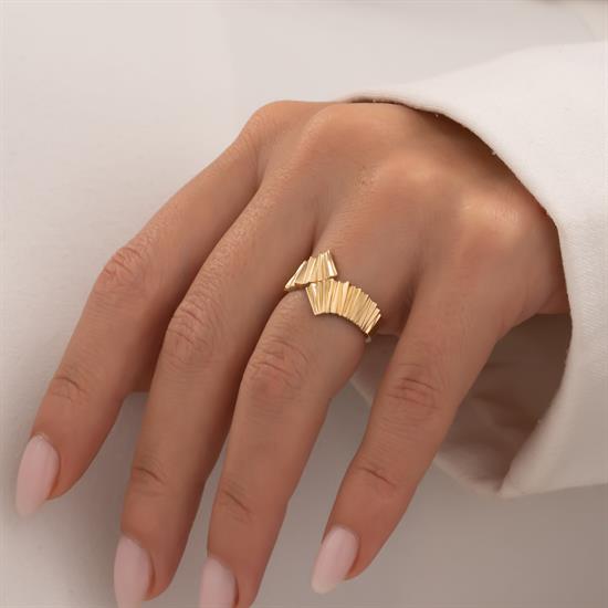 Taşsız Tasarım 14 Ayar Altın Yüzük