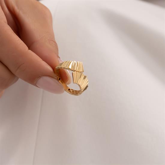 Taşsız Tasarım 14 Ayar Altın Yüzük