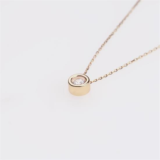 Tek Taş 14 Ayar Altın Kolye 0,5 Cm