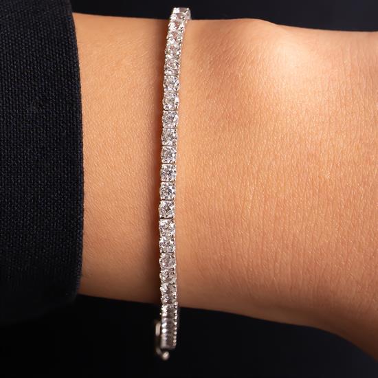 Tek Taşlı Suyolu 14 Ayar Altın Bileklik