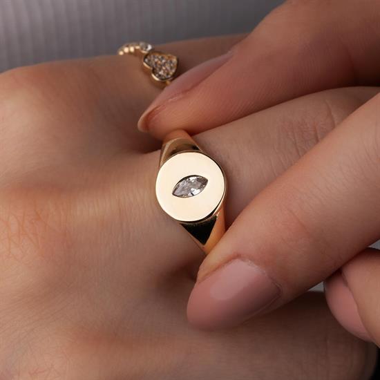 Tektaş Markiz 14 Ayar Altın Yüzük