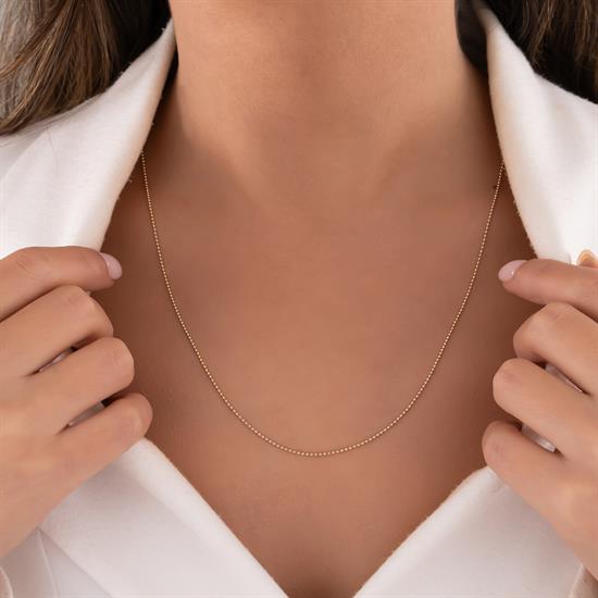 Tırnak Makası Zincir 14 Ayar Altın 1 Mm