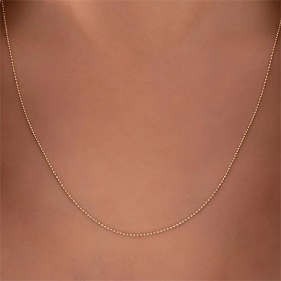 Tırnak Makası Zincir 14 Ayar Altın 1 Mm