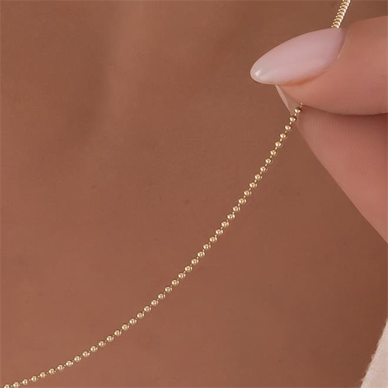 Tırnak Makası Zincir 14 Ayar Altın 1 Mm