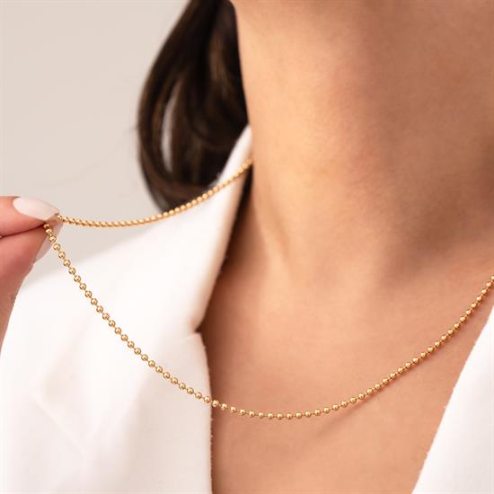 Top Top 14 Ayar Altın Zincir Eterna