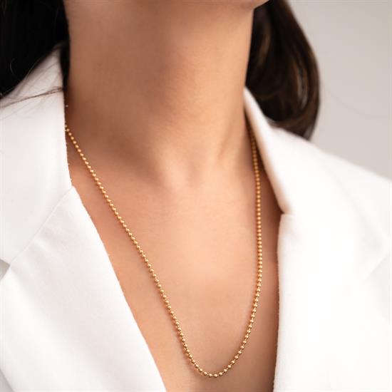 Top Top 14 Ayar Altın Zincir Eterna