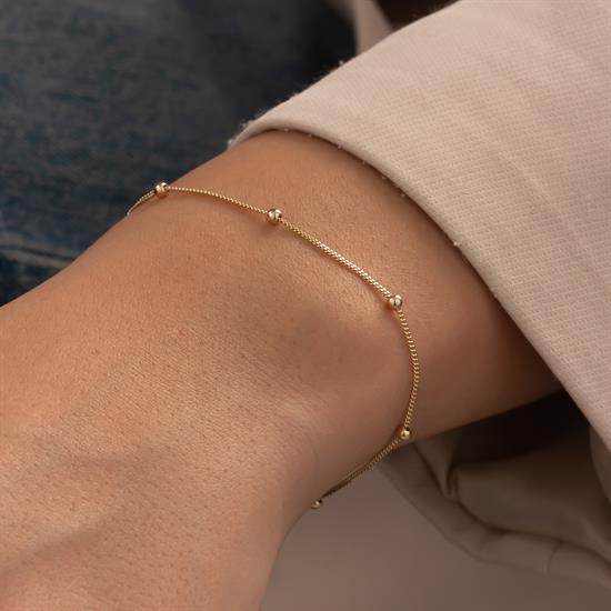 Top Top Zincir 14 Ayar Altın Bileklik