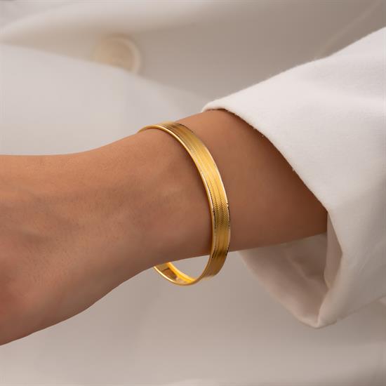 Trabzon Desenli 3 Sıra 14 Ayar Altın Bilezik