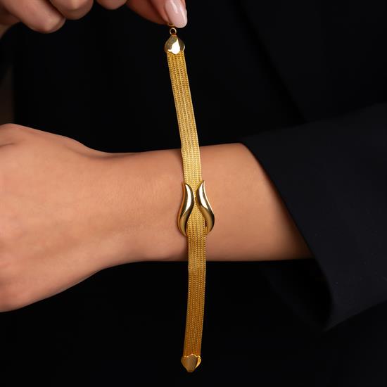 Trabzon Hasır 14 Ayar Altın Bileklik