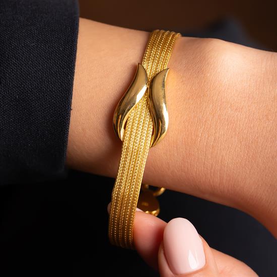 Trabzon Hasır 14 Ayar Altın Bileklik