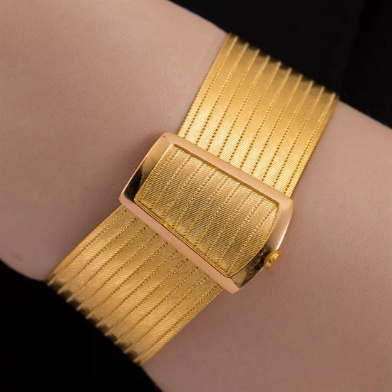 Trabzon Hasır Altın Bileklik Klasik Toka 11 Sıra 14 Ayar Altın 