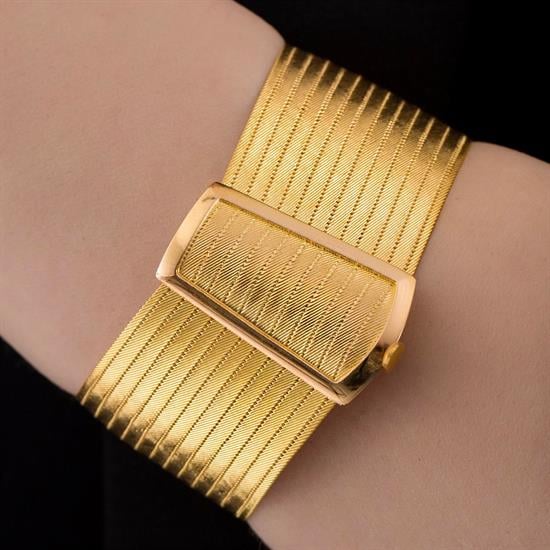 Trabzon Hasır Altın Bileklik Klasik Toka 13 Sıra 14 Ayar Altın 