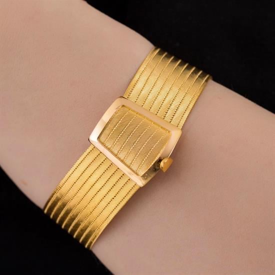 Trabzon Hasır Altın Bileklik Klasik Toka 9 Sıra 14 Ayar Altın 