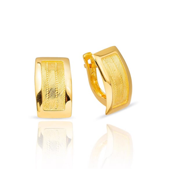 Trabzon Hasır Küpe 14 Ayar Altın