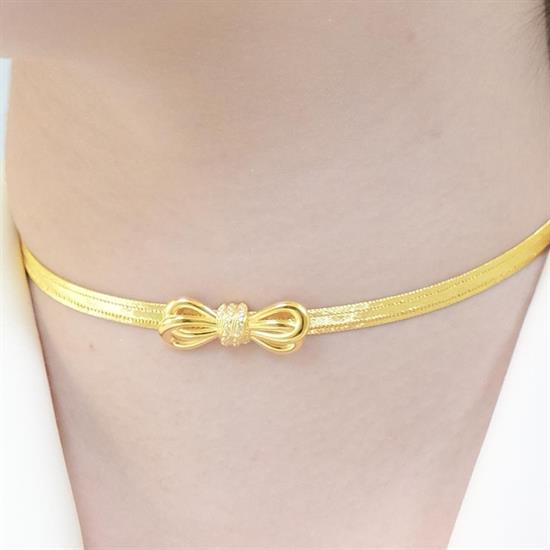 Trabzon Hasır Modern Fiyonk Model 14 Ayar 3 Sıra Altın Set Sarı