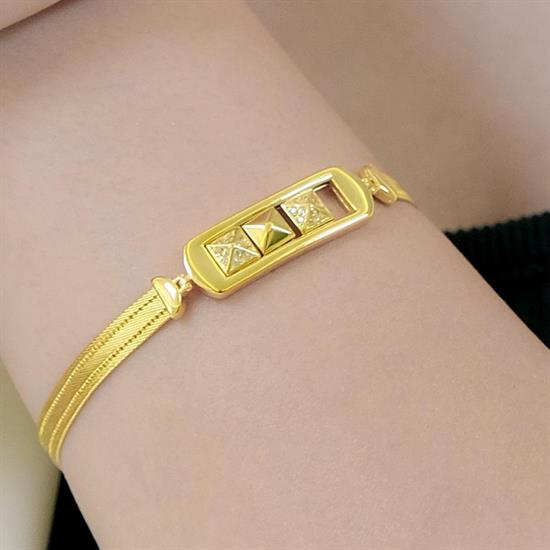 Trabzon Hasır Modern Hareketli Küp Model 14 Ayar 3 Sıra Altın Set Sarı