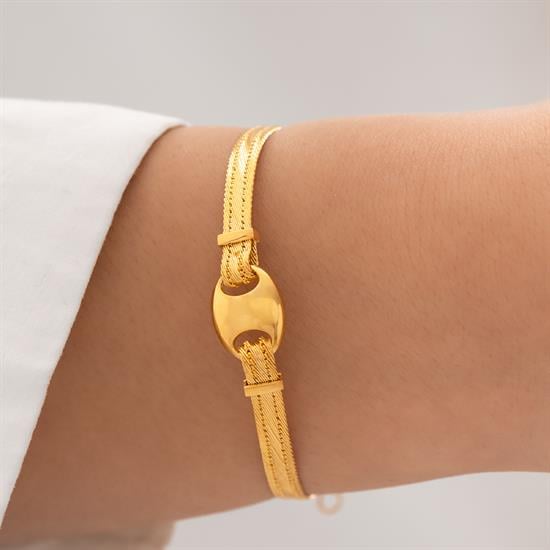 Trabzon Hasır Modern Montta Model 14 Ayar 3 Sıra Altın Set Sarı