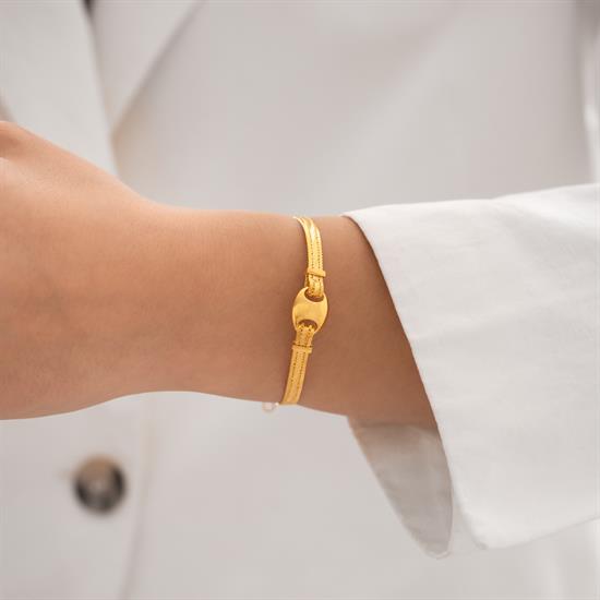 Trabzon Hasır Modern Montta Model 14 Ayar 3 Sıra Altın Set Sarı