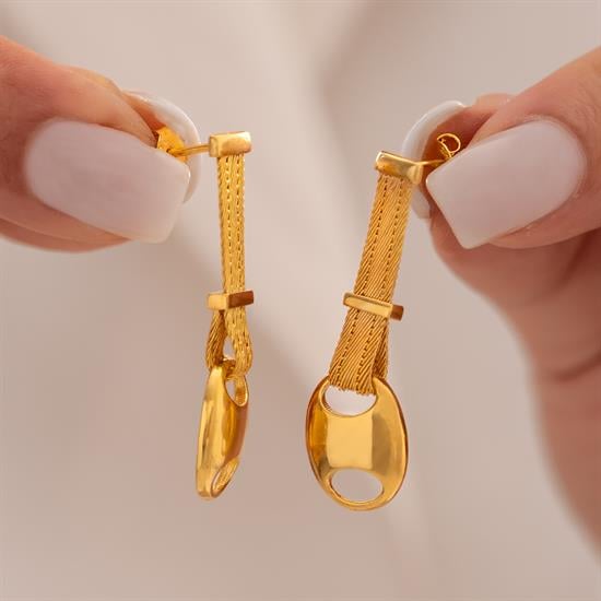 Trabzon Hasır Modern Montta Model 14 Ayar 3 Sıra Altın Set Sarı