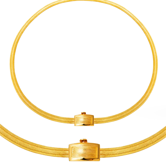 Trabzon Hasır Set Klasik Toka 3 Sıra 14 Ayar Altın